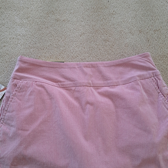 ❤️ S.C.& Co. Pull On Skort Pink White Striped Stretch Skirt Women's  NWT - Picture 6 of 11